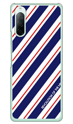 ROTM Stripe ネイビー （クリア） design by ROTM Xperia 10 II SO-41A・SOV43・A001SO・XQ-AU42 docomo・au・Y!mobile・MVNOスマホ（SIMフリー端末） SECOND SKIN xperia 10 II ケース xperia 10 II カバー so-41a ケース so-41a カバー so41a 送料無料