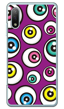 アイズ パープル （クリア） Xperia Ace II SO-41B docomo YESNO イエスノー 平面 受注生産 スマホケース ハードケース xperia ace ii カバー エクスぺリアace ii スマホケースエクスぺリアace ii カバー カスタムケース 送料無料