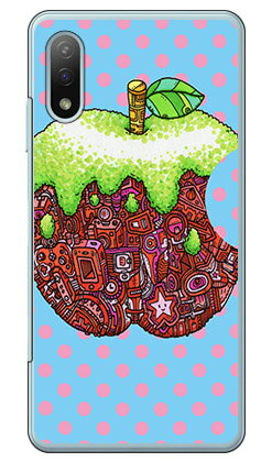 乐天商城 - あっぷる （クリア） design by 326 Xperia Ace II SO-41B docomo SECOND SKIN 平面 受注生産 スマホケース ハードケース xperia ace ii カバー エクスぺリアace ii スマホケースエクスぺリアace ii カバー カスタムケース 送料無料