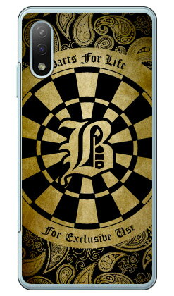 Cf LTD ダーツ イニシャル イエロー B （クリア） Xperia Ace II SO-41B docomo Coverfull 受注生産 スマホケース ハードケース xperia ace ii カバー エクスぺリアace ii スマホケースエクスぺリアace ii カバー カスタムケース 送料無料