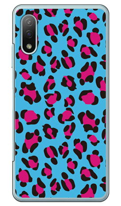 Leopard ブルー （クリア） design by ROTM Xperia Ace II SO-41B docomo SECOND SKIN 平面 受注生産 スマホケース ハードケース xperia ace ii カバー エクスぺリアace ii スマホケースエクスぺリアace ii カバー カスタムケース 送料無料