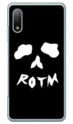 Face bone ブラック （クリア） design by ROTM Xperia Ace II SO-41B docomo SECOND SKIN 受注生産 スマホケース ハードケース xperia ace ii カバー エクスぺリアace ii スマホケースエクスぺリアace ii カバー カスタムケース 送料無料