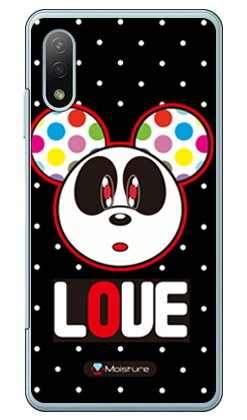 Love Panda ホワイトドット （クリア） design by Moisture Xperia Ace II SO-41B docomo SECOND SKIN スマホケース ハードケース xperia ace ii カバー エクスぺリアace ii スマホケースエクスぺリアace ii カバー カスタムケース 送料無料