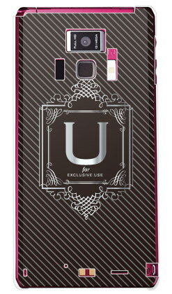 【送料無料】 Cf LTD ラグジュアリーイニシャル U シルバーグレー （クリア） / fir REGZA Phone T-01D/docomo 【Coverfull】regza phone t-01d ケース regza phone t-01d カバー t01dケース t01dカバー t 01d ケース t 01d カバー t-01d regza ケース