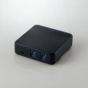 【送料無料】 ELECOM（エレコム） USB3.0対応切替機（PC2台） U3SW-T2パソコン 2台 USB 共有 省スペース USB3.1 メモリ HDD 手元スイッチ ケーブル付き Windows Mac AC 給電アダプタ ドライバ不要