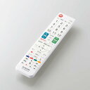 ELECOM(エレコム) テレビリモコン シャープ アクオス対応 設定不要ですぐ使える 見やすい文字サイズ 押しやすいボタン Netflix/YouTube対応 ホワイト ERC-TV02WH-SH