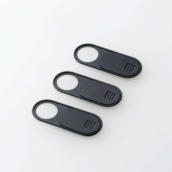 ELECOM（エレコム） WEBカメラカバー プライバシー保護 3個入り 薄型 Mサイズ ESE-02MBK