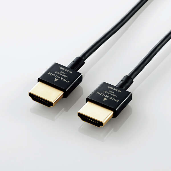 ELECOM（エレコム） HDMIケーブル プレミアム 1.5m 4K対応 スリム 小型コネクタ 高...