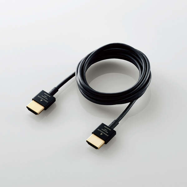 ELECOM（エレコム） HDMIケーブル プレミアム 1.5m 4K対応 スリム 小型コネクタ 高...