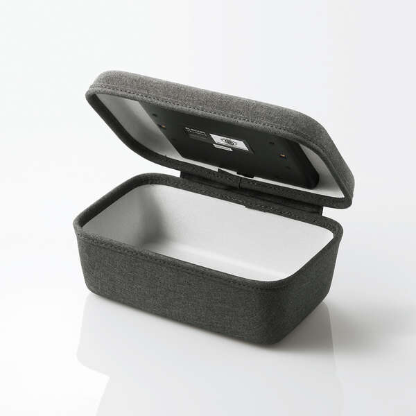 ELECOM（エレコム） 除菌器 除菌ケース UV除菌 UVC 紫外線ライト 3分 99%除菌 スマホ マスク メガネ イヤホン 短時間 簡単 安全設計 IPM-UVRB01GY