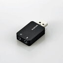 ELECOMiGRj I[fBIϊA_v^ USB-3.5mm I[fBIo }CN } RpNg ubN USB-AADC01BK