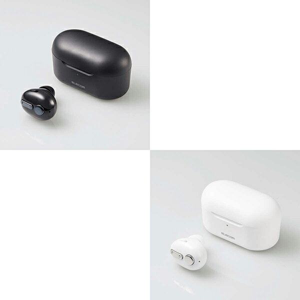 ELECOM（エレコム） Bluetoothヘッドセット 片耳（左右対応） 小型 充電ケース付き MEMSマイク 通話可能 音量ボタン付き web会議 ケース着脱自動ON/OFF LBT-HSC32MP