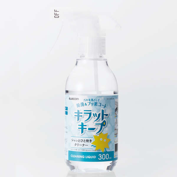 ELECOM エレコム 液体スプレー 詰め替え 300ml フッ素入り 除菌 アルコール 水回り キッチン 洗面台 浴室 テーブル クリーナー HA-CKKC300