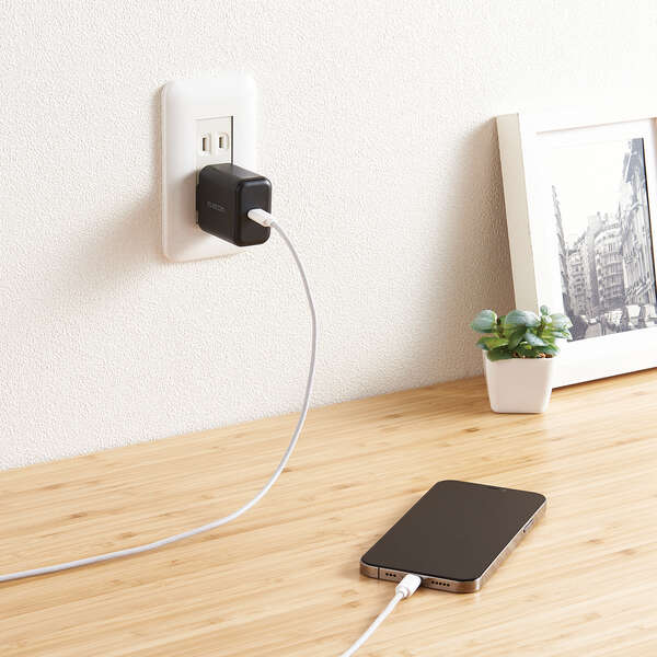 ELECOM（エレコム） USB 充電器 PD対応 合計出力30W タイプCポート×1 iPhone iPad Android各種 その他機器対応 Type-C USB-C コンセント MPA-ACCP26