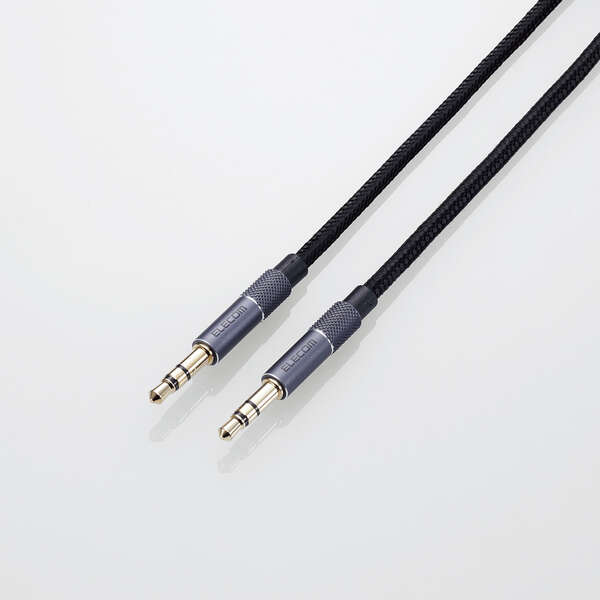 ELECOMiGRj XeI~jvO AUX I[fBIP[u 3.5mm 50cm ϋv y CzWbNt iPod iPhone iPad Android wbhz  eΉ z ubN AX-35MA05BK