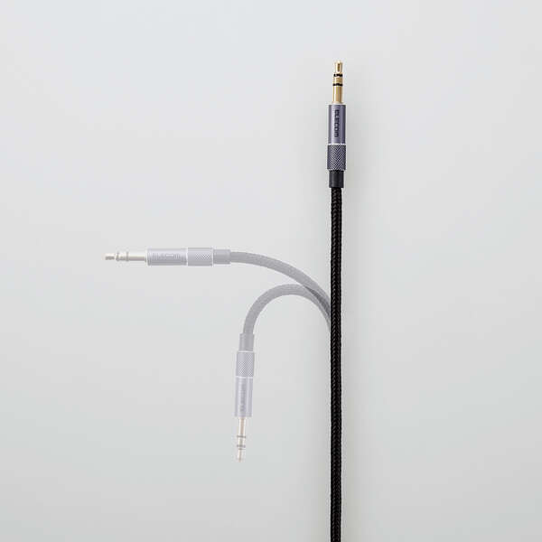 ELECOM（エレコム） ステレオミニプラグ AUX オーディオケーブル φ3.5mm 1m 高耐久 【 イヤホンジャック付き iPod iPhone iPad Android ヘッドホン 車 各種対応 】 ブラック AX-35MA10BK 3
