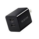 ELECOM（エレコム） USB Type-C 充電器 PD 対応 最大出力20W タイプC ×2 【 iPhone iPad Air Galaxy Xperia AQUOS OPPO Android 各種 ..