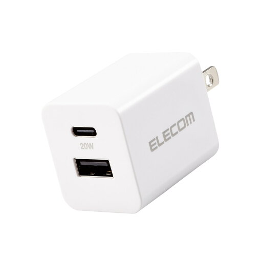 ELECOM(エレコム) USB Type-C 充電器 PD 対応 最大出力20W タイプC ×1 USB A ×1 【 iPhone iPad Air Galaxy Xperia AQUOS OPPO Android 各種 他 】 スイングプラグ ホワイト MPA-ACCP36WH ELECOM(エレコム) USB Type-C 充電器 PD 対応 最大出力20W タイプC ×1 USB A ×1 【 iPhone iPad Air Galaxy Xperia AQUOS OPPO Android 各種 他 】 スイングプラグ ホワイト MPA-ACCP36WH