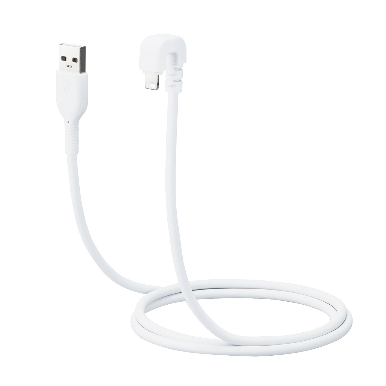 ELECOM(エレコム) iPhone 充電 ライトニングケーブル 1.2m U字 MFi認証 シリコン素材 やわらかい 【 Lightning コネクター搭載 iPhone iPad iPod AirPods 対応 】 ホワイト MPA-UALU12WH