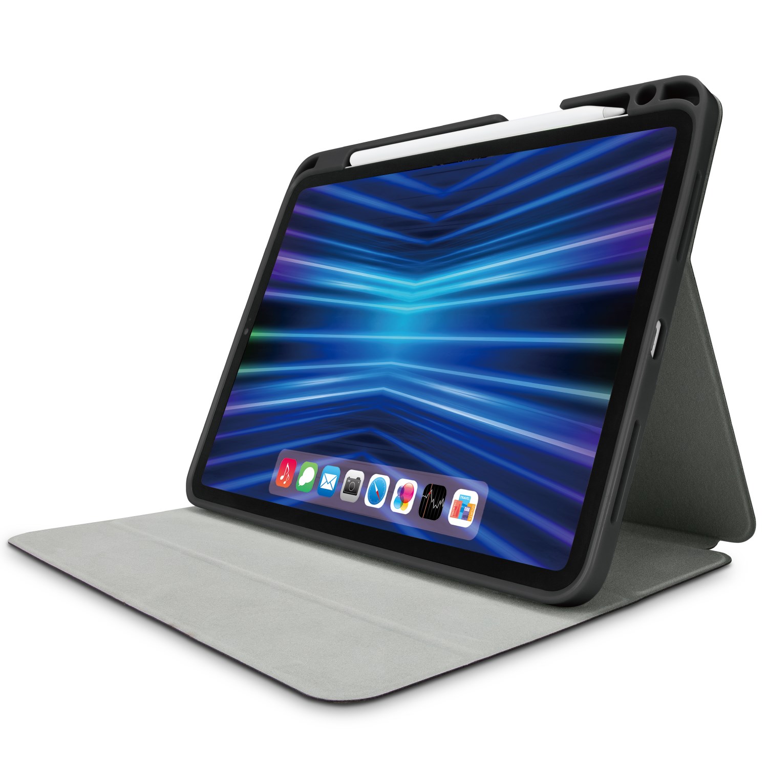 ELECOM（エレコム） iPad Pro 11インチ 第4世代 （ 2022 ） 用 ケース ソフトレザー カバー 手帳型 スリープ対応 マグネット フラップ フリーアングル 衝撃吸収 ブラック TB-A22PMSABK