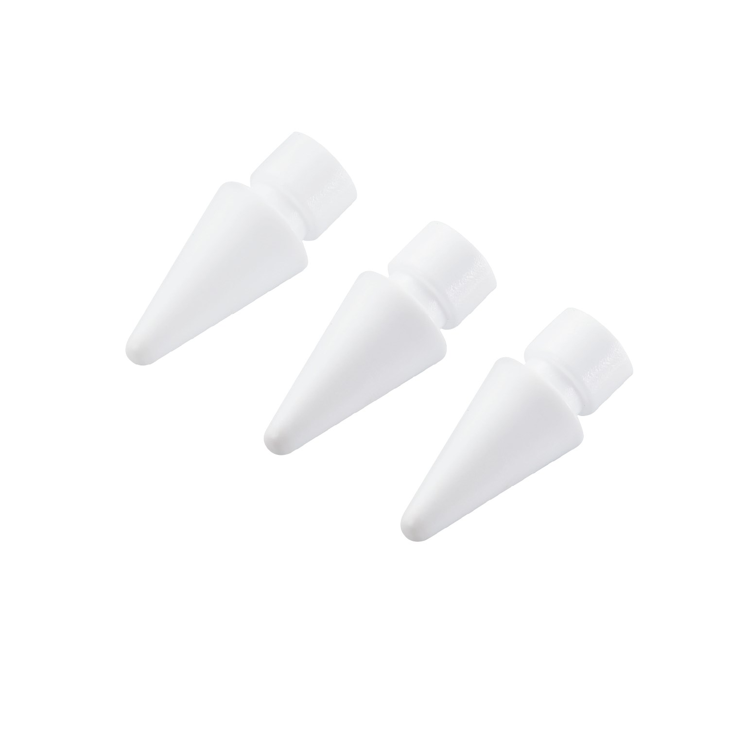 ELECOM（エレコム） Apple Pencil 第2世代 第1世代 用 交換ペン先 3個入 太さ約1mm 極細 樹脂製 純正ペン先と同じ形 アップルペンシル iPad 用 ペン先 ホワイト P-TIPAPS01WH