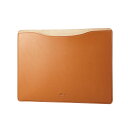 ELECOM(エレコム) MacBook Pro / Air 13インチ 13.6インチ ( M2 2022 M1 2020 2019 2018 ) 用 パソコン ケース カバー スリーブタイプ ソフトレザー 内側起毛素材 スリム キャメル BM-IBSVM2213CA