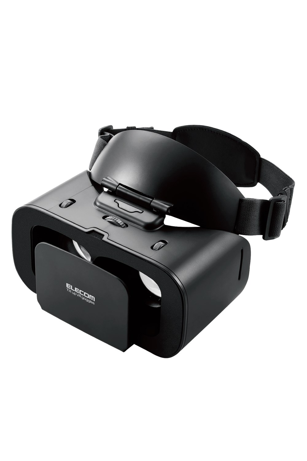 ELECOM（エレコム） VRゴーグル スマホ用 VR ヘッドマウントディスプレイ 片手で楽ちん チルトアップ メガネ装着可 【 4.7~7.0インチ iPhone Android スマホ 各種対応 】 ブラック VRG-TL01BK