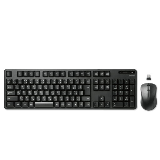 ELECOM(エレコム) 無線キーボード/メンブレン式/フルサイズ/マウス付/ブラック TK-FDM106MBK ELECOM(エレコム) 無線キーボード/メンブレン式/フルサイズ/マウス付/ブラック TK-FDM106MBK