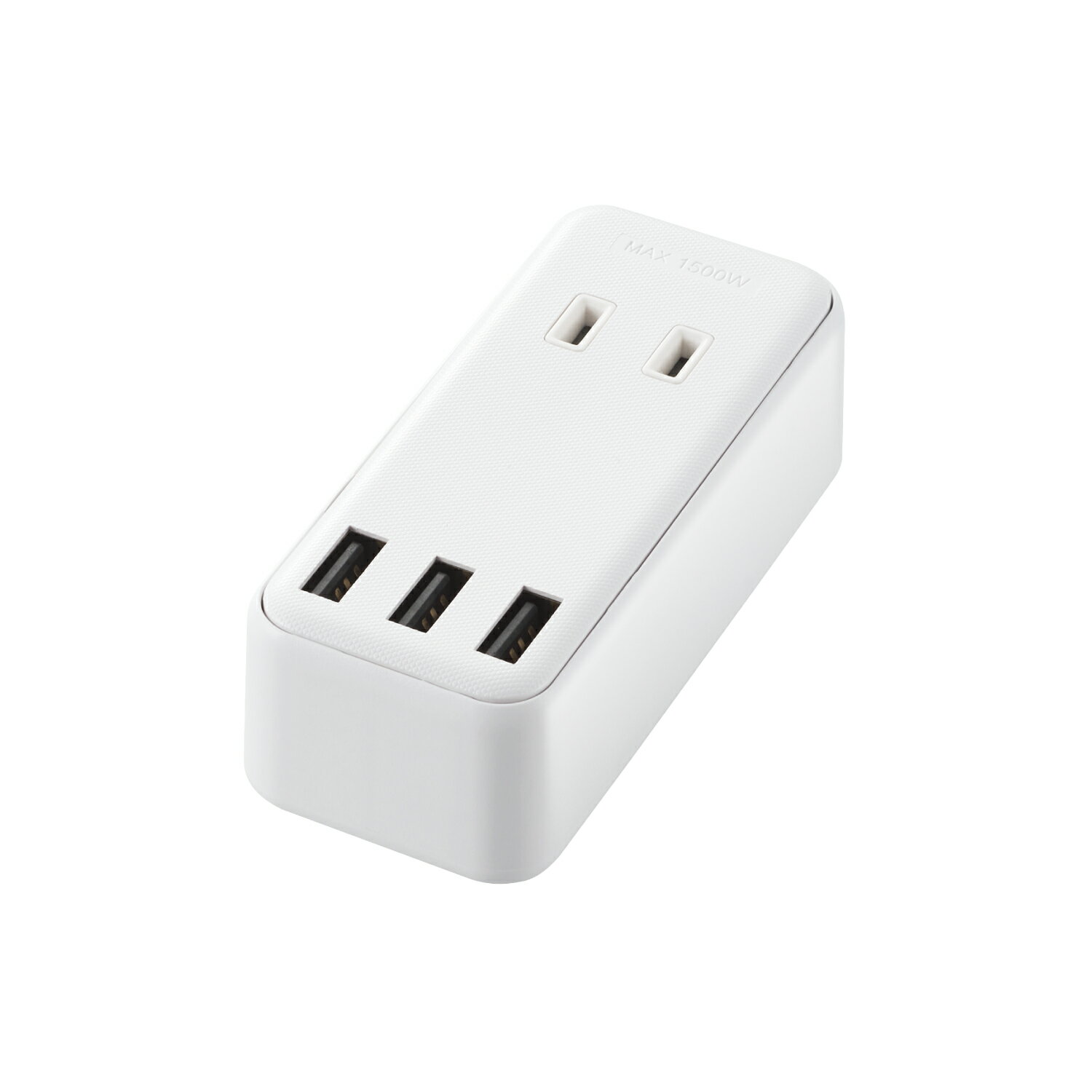 ~2 Holes - ELECOM（エレコム） USBタップ/USBメス×3/AC×2/直挿し/ケーブル無/2.4A/ホワイト MOT-U08-23WH