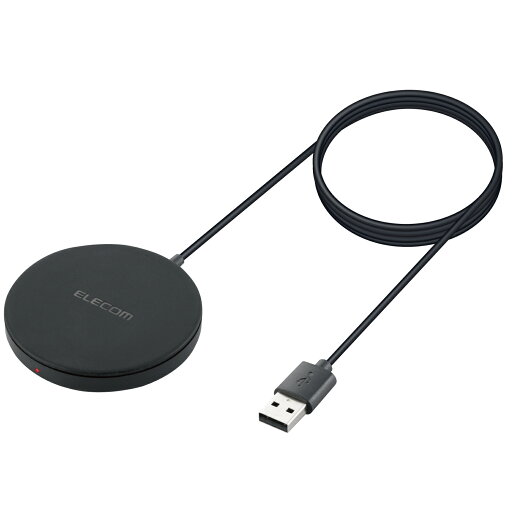 ELECOM(エレコム) ワイヤレス充電器 5W マグネット内蔵 卓上 ケーブル一体型 iPhone Airpods 1m ブラック W-MA01BK ELECOM(エレコム) ワイヤレス充電器 5W マグネット内蔵 卓上 ケーブル一体型 iPhone Airpods 1m ブラック W-MA01BK
