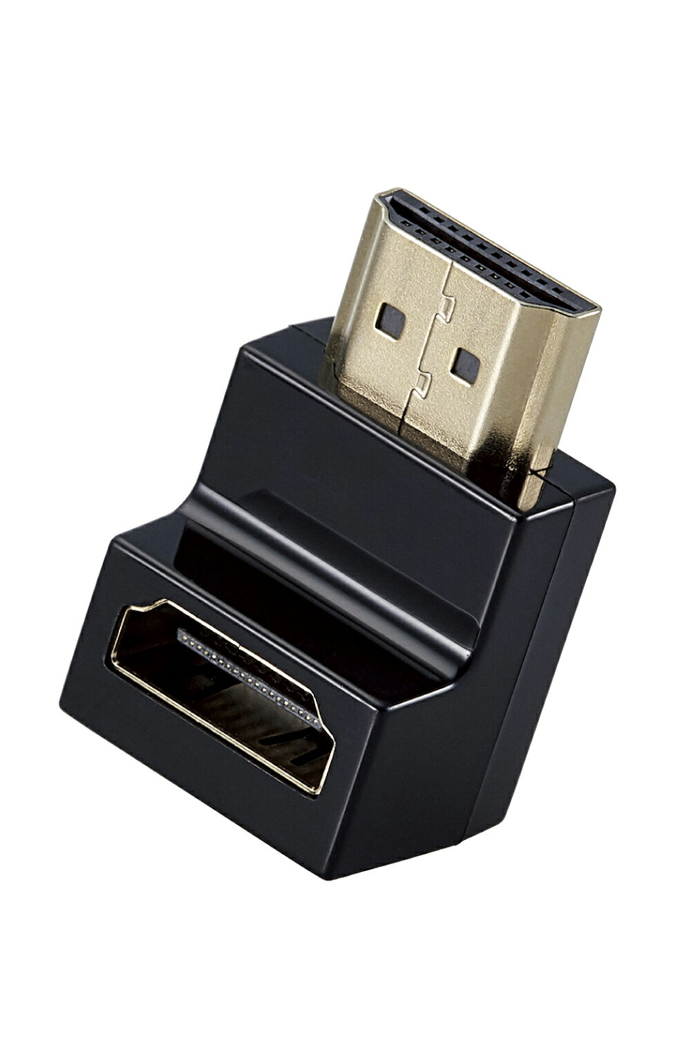 电源, 充电器 - ELECOM（エレコム） HDMI 変換 アダプタ L字 下向き 90度 オスメス変換 HDMIケーブル 延長 コネクタ 4K 60p 金メッキ RoHS指令準拠 ブラック AD-HDAABS02BK