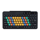 ELECOM(エレコム) ワイヤレスキーボード Bluetooth 無線 コンパクト カラー キーボード Caps Lock機能無効化スイッチ 【 iPad iPhone 対応 】 抗菌 カードスタンド付 ブラック TK-FS10BMKIBK