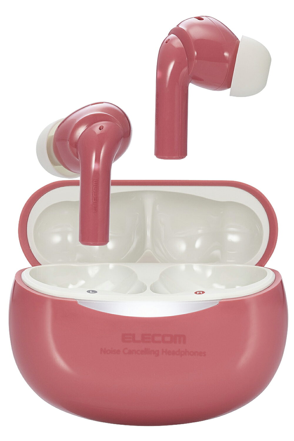 ELECOM（エレコム） ワイヤレスイヤホン Bluetooth ノイズキャンセリング 耳せん機能 低遅延 外音モード Type-C 充電 【 スマホ タブレット パソコン 各種対応 】 ピンク LBT-TWS15PN(2)