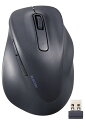 ELECOM(エレコム) ワイヤレス マウス 静音 無線 2.4GHz 5ボタン Mサイズ 右手専用 【 Windows 11 10 mac Chrome 対応 】 抗菌 EX-G ブラック M-XGM30DBSKBK