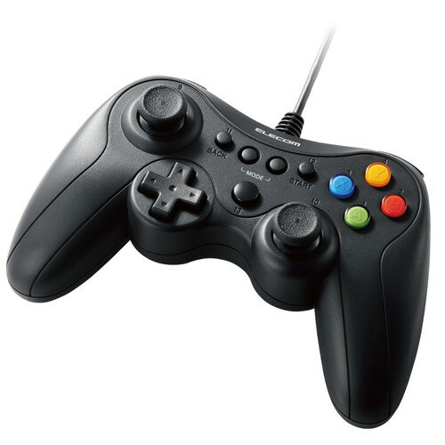 ELECOM（エレコム） ゲームパッド PC コントローラー USB接続 Xinput Xbox系ボタン配置 FPS仕様 13ボタン 高耐久ボタン 振動 スティックカバー交換 公式大会使用可 ブラック JC-GP30XVBK