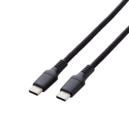 ELECOM(エレコム) タイプC ケーブル ( USB Type-C to C ) 1.5m PD 100W 断線に強い 高耐久 ナイロンメッシュ 【 MacBook Pro iPad 等 TypeC 機器対応 】 ブラック MPA-CC5PS15BK ELECOM(エレコム) タイプC ケーブル ( USB Type-C to C ) 1.5m PD 100W 断線に強い 高耐久 ナイロンメッシュ 【 MacBook Pro iPad 等 TypeC 機器対応 】 ブラック MPA-CC5PS15BK