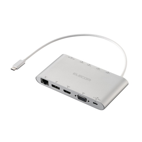 ELECOM（エレコム） Type C ドッキングステーション 11-in-1 USB-C ×1 USB-A ×3 HDMI ×1 DisplayPort ×..