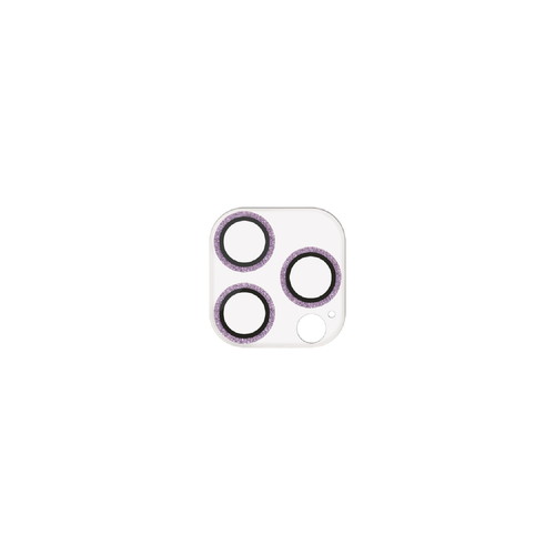 ELECOM（エレコム） iPhone 15 Pro / 15 Pro Max カメラフィルム ガラス グリッター仕様 高透明 強化ガラス 表面硬度10H 指紋防止 飛散防止 カメラレンズ保護カバー &me パープル
