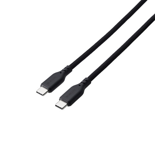 ELECOM (エレコム)USB-C ケーブル ( Type C to C ) 2m PD 60W 断線しにくい ナイロンメッシュ マグネット内蔵 きれいにまとまる データ転送 充電ケーブル ブラック ELECOM (エレコム)USB-C ケーブル ( Type C to C ) 2m PD 60W 断線しにくい ナイロンメッシュ マグネット内蔵 きれいにまとまる データ転送 充電ケーブル ブラック