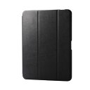 ELECOM (エレコム)iPad Air 10.9インチ 第5/4世代 用 ケース レザー カバー 手帳型 スリープ対応 マグネット フラップ フリーアングル スタンド機能 耐衝撃 ブラック