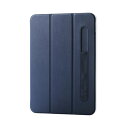 ELECOM (エレコム)iPad 10.9インチ 第10世代 用 ケース レザー カバー 手帳型 ApplePencil収納可 スリープ対応 マグネット フラップ 2アングル スタンド機能 背面クリア ネイビー