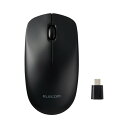 ELECOM(エレコム) 無線 2.4GHz マウス ワイヤレス 3ボタン Type-C レシーバー 【 Windows Mac Chrome 対応 】 左右対称 RoHS指令準拠 ブラック M-LE10DRCBK