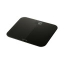 ELECOM(エレコム)体重計 デジタル ヘルスメーター コンパクト 乗るだけ自動電源ON 強化ガラス天板 最大150kg対応 LED表示 電池付属 エクリア ブラック HCS-S03BK
