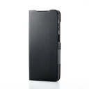 ELECOM(エレコム)Galaxy A25 5G ケース レザー カバー 手帳型 マグネット フラップ 衝撃吸収 超軽量 薄型 スタンド機能付 UltraSlim ブラック PM-G253PLFUBK