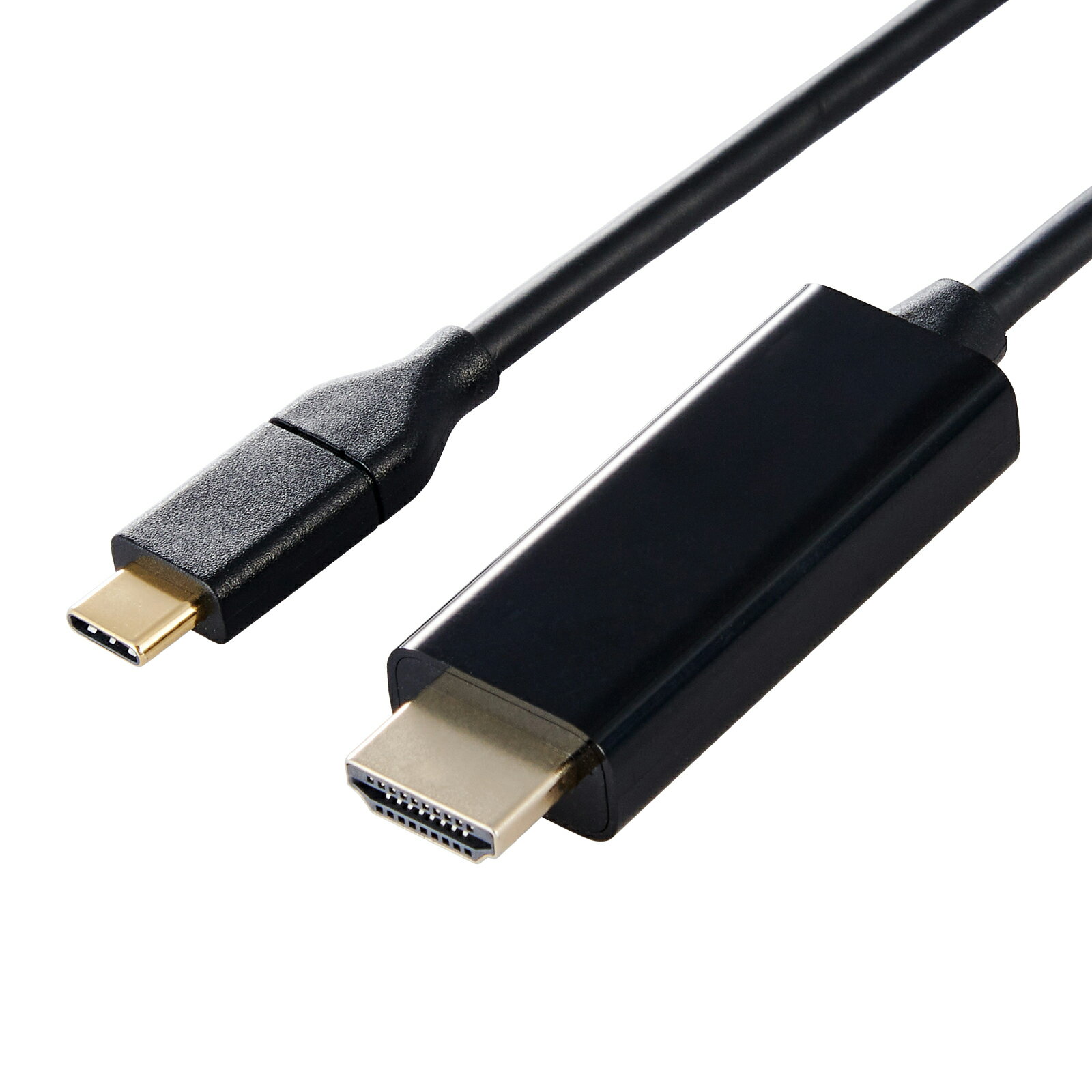 ELECOM（エレコム）USB-C HDMI 変換ケーブル 1m 4K/60Hz対応 ( Windows MacBook Chromebook Android iPhone iPad ) ミラーリング 映像出力 ブラック DH-CHDMI10BK