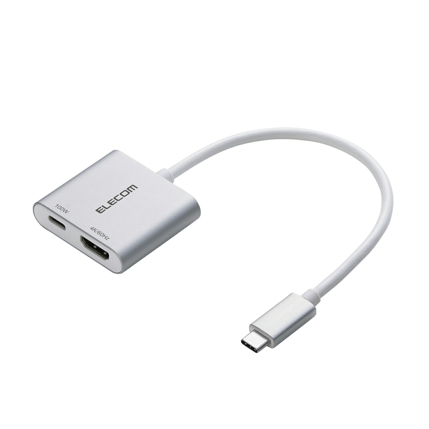 ELECOM（エレコム）USB Type-C HDMI 変換アダプタ PD100W充電ポート搭載 4K対応 【 USB-Cポート搭載 iP..