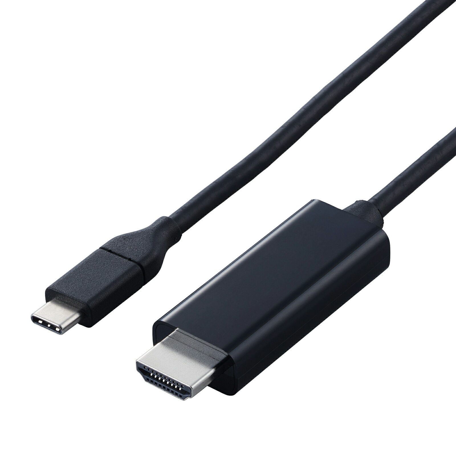 ELECOM（エレコム） USB-C HDMI 変換ケーブル 1m 柔らかく取り回しやすい 4K/60Hz対応 ( Windows MacBook Chromebook Android iPhone iPad ) ミラーリング 映像出力 ブラック MPA-CHDMIY10BK3