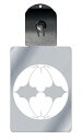 光るキーホルダー 家紋シリーズ 割り花菱 (わりはなびし) 7色に光る 家紋 入り キーホルダー 光る LED 夜 安全 キー USB充電 バッグチャーム LE...