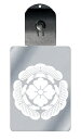 光るキーホルダー 家紋シリーズ 三つ松に四方花菱 (みつまつにしほうはなびし) 7色に光る 家紋 入り キーホルダー 光る LED 夜 安全 キー USB充電 ...