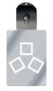 光るキーホルダー 家紋シリーズ 三つ寄せ枡 (みつよせます) 7色に光る 家紋 入り キーホルダー 光る LED 夜 安全 キー USB充電 バッグチャーム L...